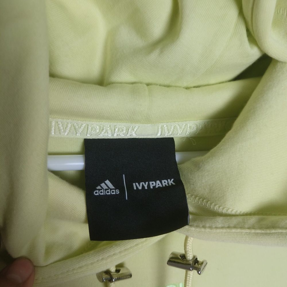 Adidas x Ivy Park Neon Semi Solar Yellow Oversized Hoodie GT9089 Mens Womens - Picture 7 of 10